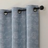 Kate Aurora 2 Piece Versailles Floral Grommet Top Window Curtain Panels - 3 of 4
