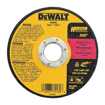 DeWalt High Performance Aluminum-Oxide Cutting Wheel 5/Pack (DW8062B5)