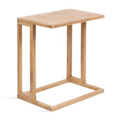 Kate and Laurel Slayton Wood C Table, 24x16x26, Natural