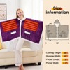 Inhand Wearable Heated Throw Blanket Shawl - 50"x60" Flannel Electric Robe Blanket Hoodie for Winter 5-Position Timer 10 Heating Levels - 2 of 4