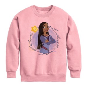 Boys' - Disney - Asha And Star Graphic Long Sleeve Fleece Sweatshirt - 1 of 4