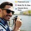 grinderPUNCH XL Polarized Large Sunglasses  Men's Big Wide Head Black  100% UV400 (Black) - 2 of 4