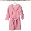 Personalized Linum Kids 100% Polyester SUPER PLUSH Double Brushed Hooded Bathrobe in White Script Font - 2 of 3