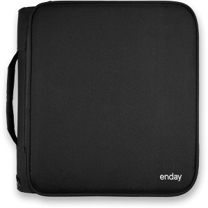 Zipper Binder 3 Ring, Large 2 Inch Binder with Zipper, 880 Sheet Capacity 5 Pockets Expanding File Folder, Zip Binder with Durable Handle - 1 of 4
