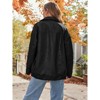 Women's Oversized Leather Jackets Plus Size Faux Suede Jackets Fall Fashion Motorcycle Bomber Coats Long Sleeve Winter Outfits - 4 of 4