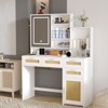 NicBex Vanity Desk with Mirror Vanity Table with Sliding Mirror, 4 Drawers, Makeup Vanity with Storage Cabinet, 6 open Shelves for Bedroom - 4 of 4