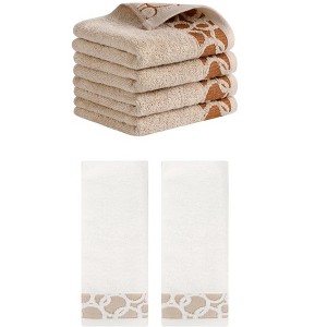 REGALWOVEN Cotton Jacquard Soft Absorbent Hand Towel for Bathroom Home 13" x 29" - 1 of 4