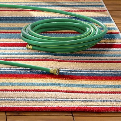 Rio Multicolor Stripe Indoor Outdoor Area Rug, 5'2" x 7'2"