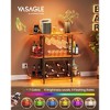 VASAGLE Bar Cabinets for Home, LED Coffee Bar with Power Outlets, Home Mini Bar for Liquor, Freestanding Wine Rack with Glass Holder - image 4 of 4