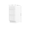 HOMLUX Easy-DIY Ready to Assemble Bath Vanity Cabinet without Top in Shaker White - 3 of 4