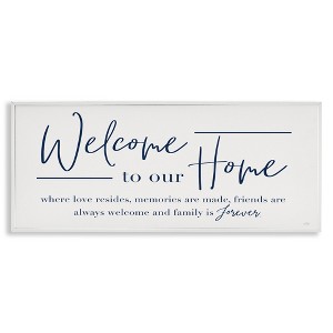 Stupell Industries Welcome Family is Forever Framed Giclee Art, White, 30" x 13" - 1 of 4