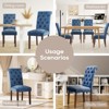 Set of 2 Tufted Upholstered Dining Chairs with High Back and Wood Legs, Fabric Parsons Side Chairs for Kitchen or Dining Room - 4 of 4