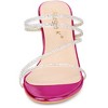Allegra K Women's Rhinestone Instep Strap Block Heel Slide Sandals - 2 of 4
