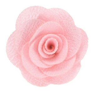 Unique Bargains Silk Alloy Camellia Flower Brooch Lapel Pin for Men Women Suit 2 x 1.3 inch 1 Pc - 1 of 4