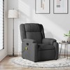 vidaXL Fabric Massage Recliner Chair for Elderly - Manual Recline, Vibration Massage, Side Pocket, Dark Gray - 2 of 4