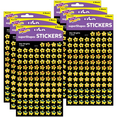 TREND Star Brights superShapes Stickers, 800 Per Pack, 6 Packs