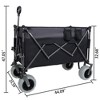 NAYSAYE Wagons XL Heavy Duty Folding Utility Cart with All Terrain Wheels for Outdoor Use, Black and Gray, 44.09"*25.59"*47.05" - 3 of 4