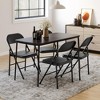 Folding Chairs Set of 2, Foldable Chairs with Metal Frame Hold Up to 350 Pounds, Portable Grey Folding Chairs - 3 of 4