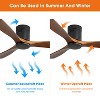 GDFStudio Zane 52" Modern Reversible DC Motor Ceiling Fan with Remote Control and 3 Solid Wooden Blades - 4 of 4