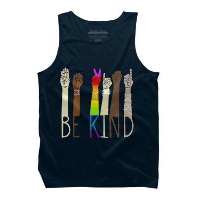 Adult Design By Humans Pride Be Kind Sign Language By Avocato Tank Top