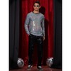 Lars Amadeus Men's Round Neck Long Sleeve Disco Party Shining Metallic Sparkly Sequin T-Shirt - 2 of 4