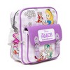 Disney Vegan Leather Cross Body Backpack with Adjustable Strap, Alice in Wonderland Tea Party and Garden Flowers Poses Gingham Lavender - 2 of 4