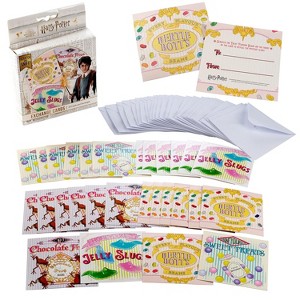 Harry Potter Honeyduke's Candy Scratch & Sniff Card Set (28ct) w Envelopes- Bertie Bott's Beans, Chocolate Frogs & More- Party Favors for Boys & Girls - 1 of 3