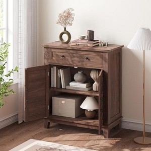 3 Tier Adjustable Shelf Organiser with 7 Gear Storage Cabinets for Kitchen Dining Room - 1 of 4