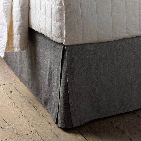 Faldón de Cama de Lino Tamaño Full/Queen Gris - Casaluna™ 4