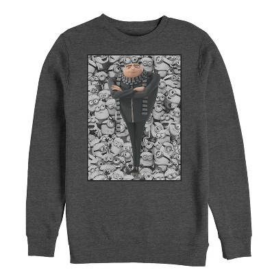 Men's Despicable Me Gru Montage Sweatshirt - Charcoal Heather - Medium ...