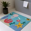 HomeRoots 3' X 4' Aqua Yellow And Coral Starfish Youthful Washable Area Rug - 2 of 4