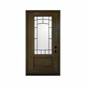 Chic Crate 36"x80" Fiberglass Front Door with Frosted Glass, Vinyl Frame Included - 1 of 4