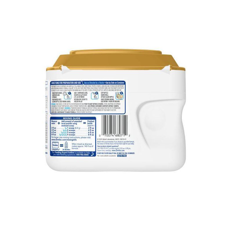Similac 360 Total Care Sensitive Non-GMO Powder Infant Formula - 20.1oz, 3 of 16