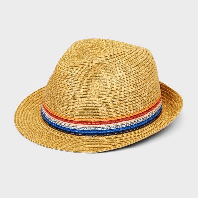 Image of Baby Boys' Fedora Hat - Cat & Jack™ Tan Newborn