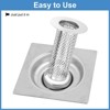 Unique Bargains Stainless Steel Anti-Odo Bathroom Hair Catcher Floor Drain Strainer - 4 of 4