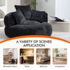 MOONMISS Chenille High-Density Foam Soft Bean bag Chair with 3 Pillows and Wide Backrest - 4 of 4