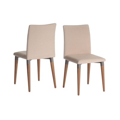 2pc Charles Dining Chair Dark Beige - Manhattan Comfort