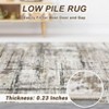Machine Washable Area Rug, Soft Modern Abstract Rug, Low Pile Non-Slip & Non-Shedding Farmhouse Carpet for Living Room & Bedroom - 4 of 4