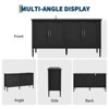 59" Sideboard Buffet Cabinet with Storage, Vintage Coffee Bar Cabinet with 4 Doors & Adjustable Shelves for Living Room, Kitchen, Hallway - 3 of 4