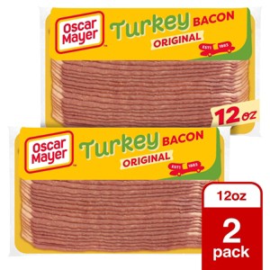 Oscar Mayer 2 Pack/ 12oz Each Turkey Bacon - 1 of 4
