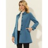 INSPIRE CHIC Women's Peter Pan Collar Single Breasted Winter Long Overcoat - 2 of 4