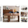 Racxily Walnut 78" Mid-Century Dining Table – Small Space-Friendly, 4-8 Seater with MDF Wood Top | 10-Min Assembly for Kitchen/Living/Office - 4 of 4