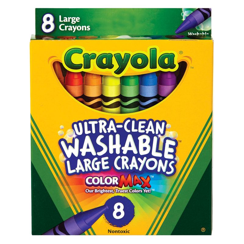 Crayola 8ct Washable Large Crayons, 1 of 9