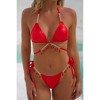 Moda Minx Magic in Mako 'Ariel' Red Wrap Waist Triangle Bikini Top - 3 of 4