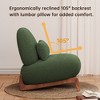 Mid Century Modern Armless Accent Chair with Lamb Wool Fabric, Upholstered Living Room Chairs with Waist Cushion - Morden Fort - 3 of 4