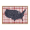 Kate & Laurel All Things Decor 23"x33" Gingham USA Framed Canvas by Sara Berrenson Natural - 2 of 4
