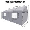 Coolbibila 10'×20' Carport, Heavy Duty Portable Car Tent, Storage Sheds Outdoor - 4 of 4