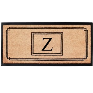 A1HC Natural Coir Monogrammed Heavy Duty Entrance Door Mat 24X48, Anti-Shed Treated Durable Doormat - 1 of 4