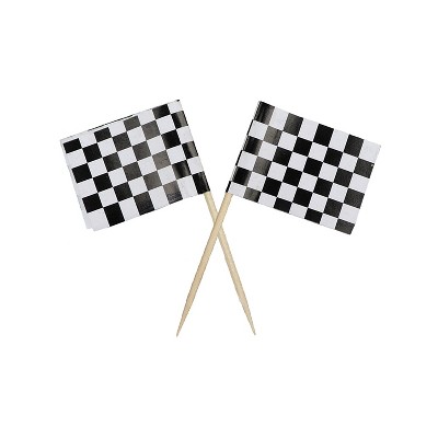 O'creme Racing Car Flag Cupcake Toppers, Pack Of 25 : Target