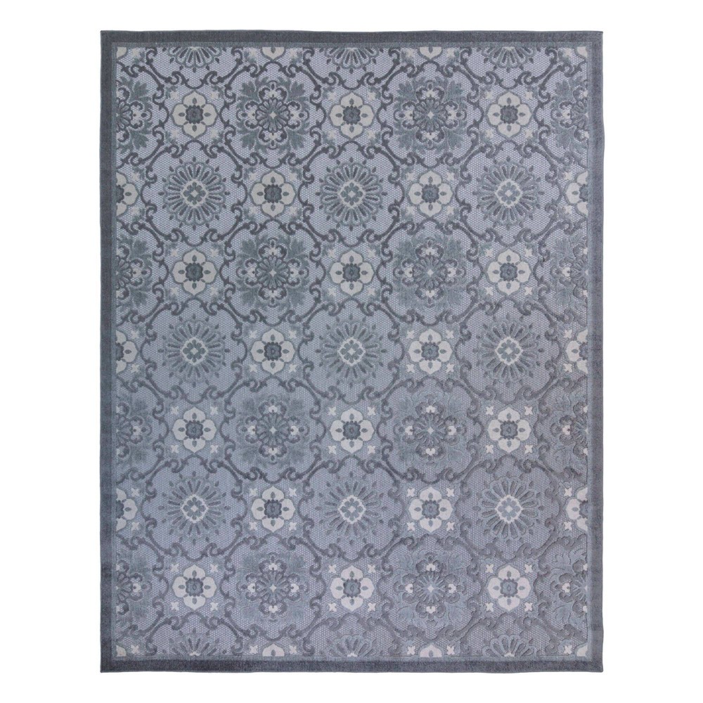  x 10' Fosel Chora Outdoor Rug Gray